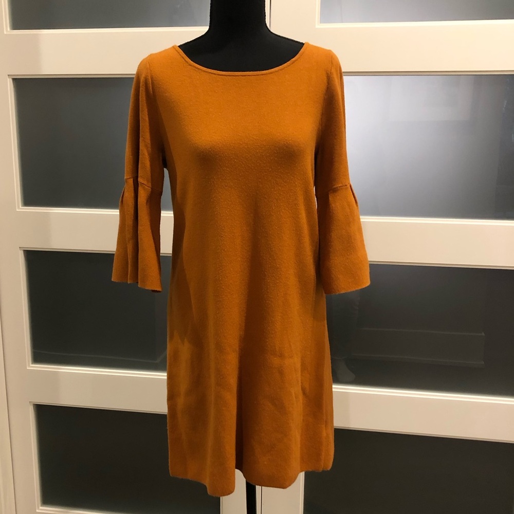 Anthropologie Moth Flutter Sleeve Shift Sweater Dress, Size M